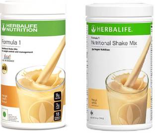 HERBALIFE Pack of 2 Formula 1 Nutrition shake mix, Vanilla & Orange Flavor for Men and Women Nutrition Drink
