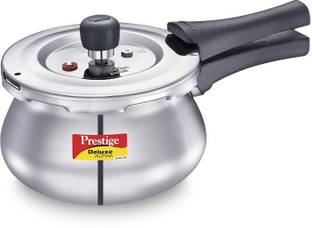 Prestige Alpha Svachh Stainless Steel Pressure Handi - 2 Litre 2 L Outer Lid Induction Bottom Pressure Cooker