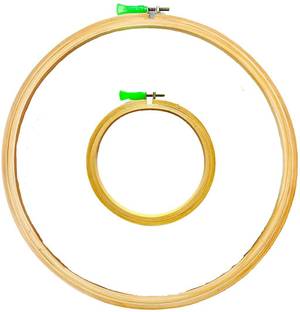 Udhayam Wooden Embroidery Hoop Ring Frame: Set of 2 pcs: for Cross Stitch Craft, Sewing Tool, Embroidery (6,12) Inches.