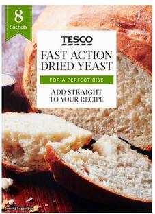 Tesco Fast Action Dried Yeast 8 sachets Yeast Powder