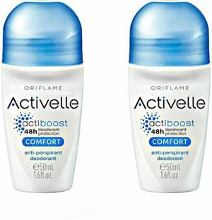 Oriflame Activelle Comfort Anti-perspiration 48h deodorant protection Roll on Set of 2 (50 ml each) Deodorant Roll-on  -  For Men & Women