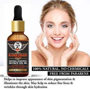 7 FOX 100% Pure Kumkumadi Tailam For Radiant Skin For Brightens, Healthy & Glowing Skin 30 ml