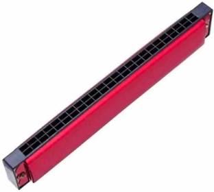 Planetoid Harmonica Mouth Organ 24 holes Key of C With 48 Tones Harmonica Imported Elegant Mouth Organ Harmonica For Kids/Beginners (Red)