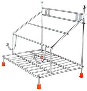 PEXMON Chakla/Belan Kitchen Rack Steel Chakla Belan Tawa Chimta Stand 4 in1 Holder Stainless Steel Chakla/Belan Kitchen Rack Chakla/Belan Kitchen Rack