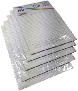 BVM GROUP 100 Sheet High Quality Single Side Ruled White Project/ Assignment/ Practical / Homework Sheets [Pack of 5 - 100 Sheets] Single Side Ruled A4 Multipurpose Paper (Set of 5, White) Felt Sheet