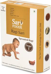 Sari Foods 'Sprouted Ragi', 100 % Organic and Natural Cereal, Wholesome and Healthy Baby Food Supplement Cereal
