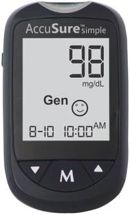AccuSure Simple Glucometer Only (Without Test Strip ) Glucometer