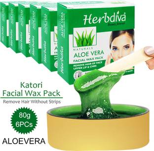Herbdiva Katori Facial Wax Aloe Vera, 80g Wax