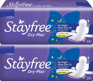 STAYFREE Dry-Max All Night XL Wings Sanitary Pad