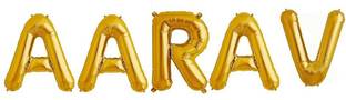 CC&S Solid "AARAV" Name Decoration Letter Foil Balloon For Birthday/Celebration/Surprise/Wedding Party Letter Balloon