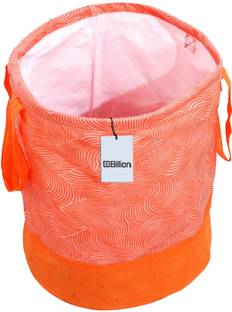 Billion Designer Printed Waterproof Canvas Laundry Bag,Toy Storage,Laundry Basket Organizer 45 L (Orange) Laundry034629