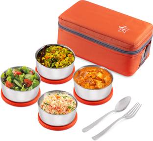 Flipkart SmartBuy 4 Pcs Steel 4 Containers Lunch Box