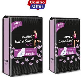 Extra Sure 320 MM Maxi XXL 80 Pads ( Pack Of 2 ) Sanitary Pad Sanitary Pad