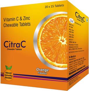 CitraC Super Immunity Booster Vitamin C Chewable Tablet Orange 4 Pack x 15 Tab