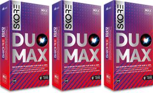 SKORE Duo Max Dotted and Ribbed Climax Delay Condoms with Disposal Pouches Condom