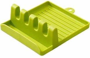ELECTRECA Utensil Storage Rack Silicone Spoon Rests Mat Stand Heat Resistant Cooking Spatula Holder Tray Kitchen Gadget Cutlery Kitchen Rack ,spoon rest Kitchen Tool Set