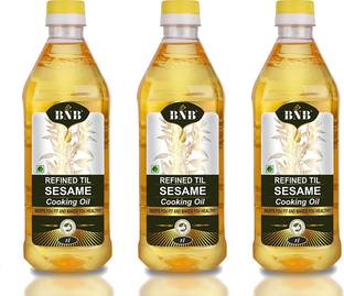 BNB Refined Sesame oil | Til Oil | Gingelly Oil | Cooking Oil| Deep Frying Oil Sesame Oil PET Bottle