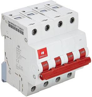 HAVELLS DHMGIFPX040 PVC Plastic 40A FP Switch Disconnector Euro 2 (White,Pack of 1) DHMGIFPX040-Pk1 MCB
