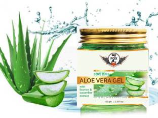 7 FOX 100% Pure Aloe Vera Gel for For Young and Radiant Skin, Face and Hair, Paraben Free SLS Free