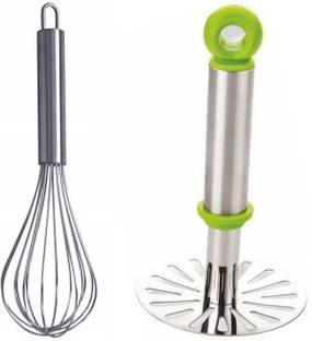 Arrangers stainless steel masher and whisker combo with attractive handle Kitchen Tool Set