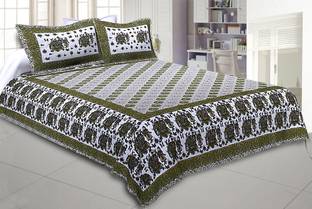 Texstylers 150 TC Cotton Queen Printed Flat Bedsheet