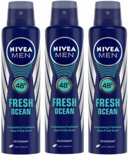 NIVEA Deo for women 3 set of Fresh Ocean deo for deo nivia deo Body Spray  -  For Men