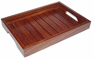 ZYNTIX Wooden Serving Handmade & Handcrafted 12X7 Inch Long Square Tray