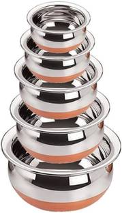 Utkrishta Copper Bottom Handi Handi 2.1 L, 1.6 L, 1.1 L, 0.8 L, 0.5 L