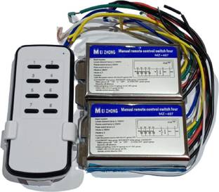 SiSAH 8(4+4) CH Wireless Remote Control Switch 2 Receiver +1 Transmitter 220 volt Smart Switch