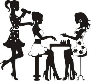 Delight Decor 56 cm Salon's Girl Self Adhesive Sticker