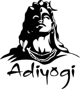 Delight Decor 51 cm Adiyogi Self Adhesive Sticker