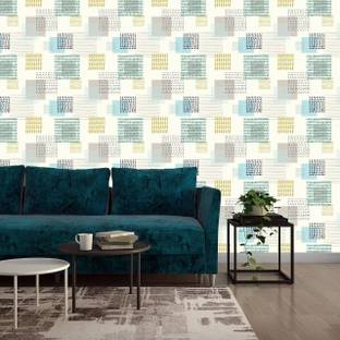 Asian Paints 45 cm EzyCR8 DIY Peel & Stick Wallpaper Handpainted Abstract Removable Sticker