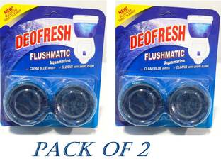 feelfresh Flush Tab / Flushmatic (100g X2) Aquamarine Block Toilet Cleaner