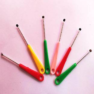 lookat Safety Ear Pick Wax Remover High Grade Quality pack of 6 (Multicolour)