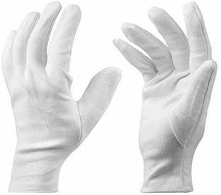 Neeve Enterprise (8 Pair) Pure Cotton Hand Gloves, Re-usable, Washable, to Protect from Fine Dust, Air-Pollution. Free Size. Wet and Dry Glove Set