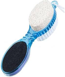 Uniqon 4 In 1 Pedicure Paddle Kit Tool With Pumice Stone For Feet, Foot Hand Toe Nail Cleaning Brush, Metal File And Emery Board, Manicure Pedicure Scrub Buff Foot Scrubber Rasp Callus Corn Remover Pedi Set