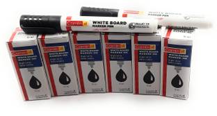 Kokuyo Camlin CAMLIN WHITE BOARD MARKER INK BLACK (SET OF 6) WITH 2 BLACK MARKER
