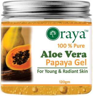 Oraya 100% Pure Papaya Aloe Vera Gel for Beautiful Skin & Hair -(120GM)