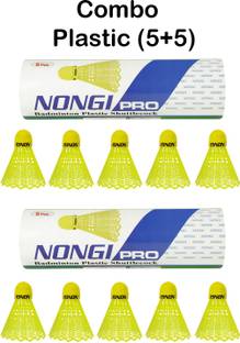 Nongi Pro Yellow Colored cork Plastic Shuttle  - Yellow