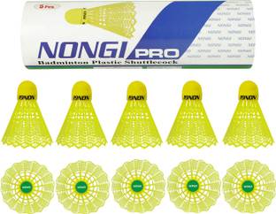 Nongi Pro Yellow Colored cork Plastic Shuttle  - Yellow