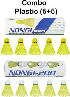 Nongi PRO combo Plastic Shuttle  - Yellow