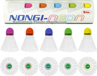 Nongi NEON Colored Cork Plastic Shuttle  - White