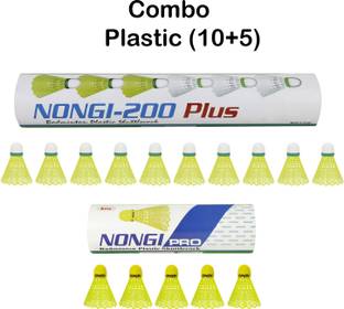 Nongi PRO combo Plastic Shuttle  - Yellow