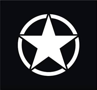 Signkart 10 cm Star Royal Sticker, White Reflective (Pack of 2) for Helmet, Bike/Car, Wall Decals - 10 x 10 cm, High Quality UV Vinyl die Cut - Water Proof, No Fade Self Adhesive Sticker