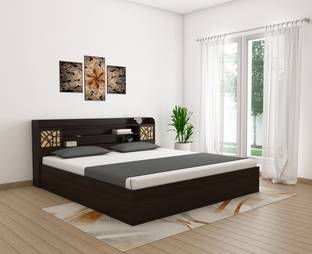 Okra Sunflower Engineered Wood King Box Bed