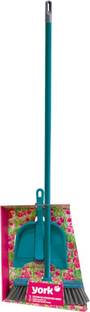 YORK Long Handle Brush With Small Dusptan & Brush PP (Polypropylene), Steel Dustpan