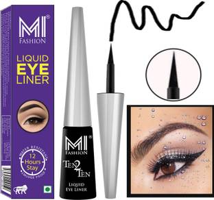 MI FASHION Black Liquid Eyeliner Waterproof and Long Lasting Premium Smooth Brush Perfect Cat Eyes 4 ml