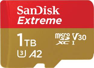 SanDisk SDSQXA1-1T00-GN6MN Extreme 1 TB MicroSDXC UHS Class 3 160 Mbps  Memory Card Compatible with Camera, Tablet, Mobile