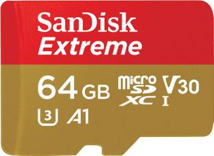 SanDisk SDSQXA2-064G-GN6MN Extreme 64 GB MicroSDXC UHS Class 3 160 Mbps  Memory Card Compatible with Camera, Tablet, Mobile