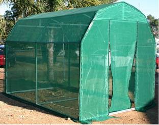 Green Valey 10x25 50% UV Protect Plastic Evergreen Agro Green Shade Net with Gripping Clip Portable Green House (Green) Portable Green House